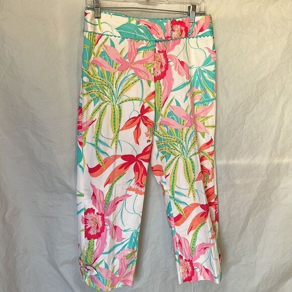 JADE Melody Tam ladies floral capri pants size 8 - Picture 2 of 9